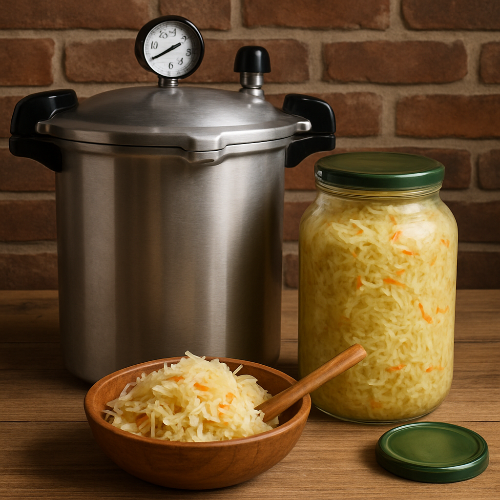 Pressure canning and saurkraut