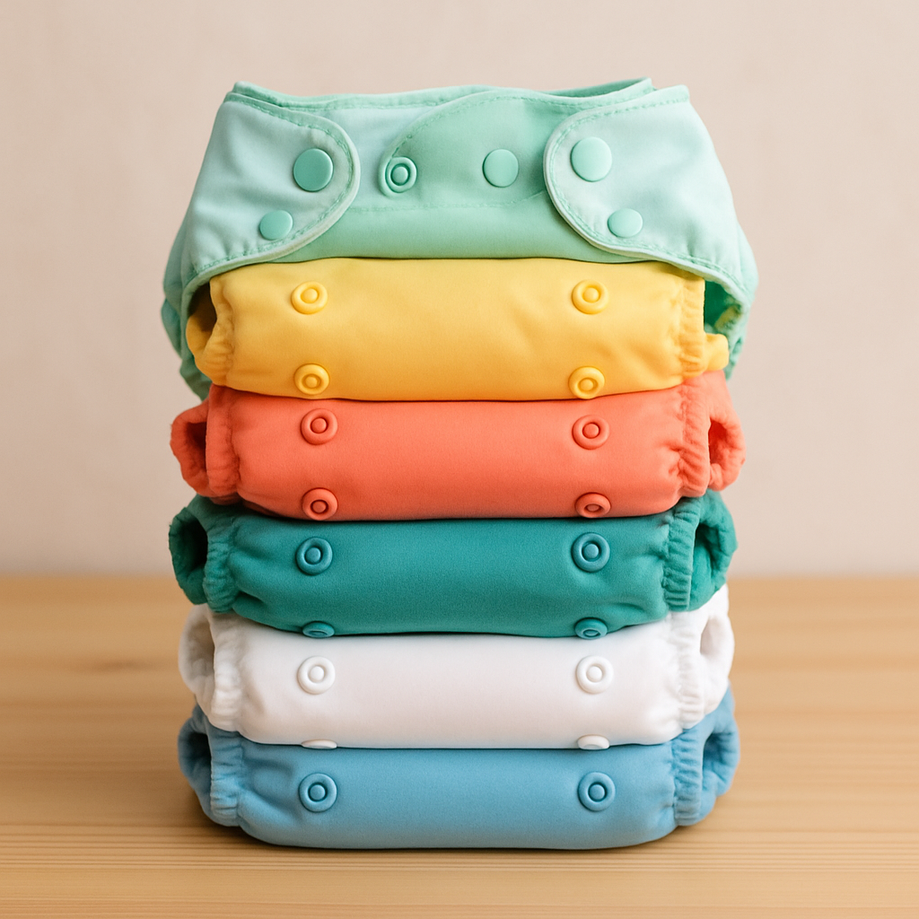 a stack of reusable nappies-1