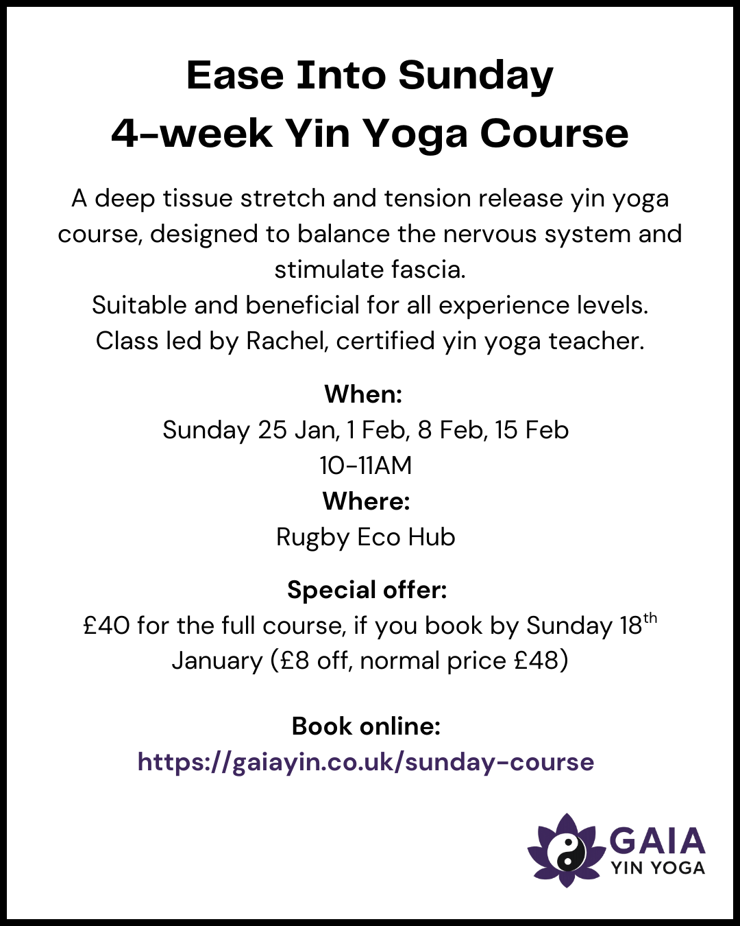 Ease into Sunday 4-week Yin Yoga Course-3