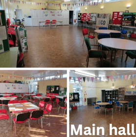 Main hall collage labelled Main hall collage labelled
